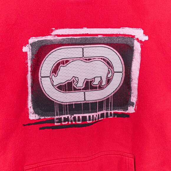 Ecko Unltd Rhino Logo Hoodie Sweatshirt Large Y2K Skater Hip Hop Streetwear - Picture 3 of 6